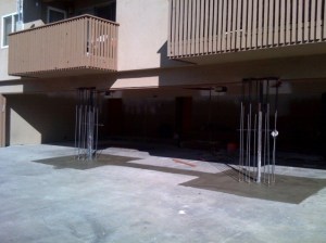 footing concrete pour